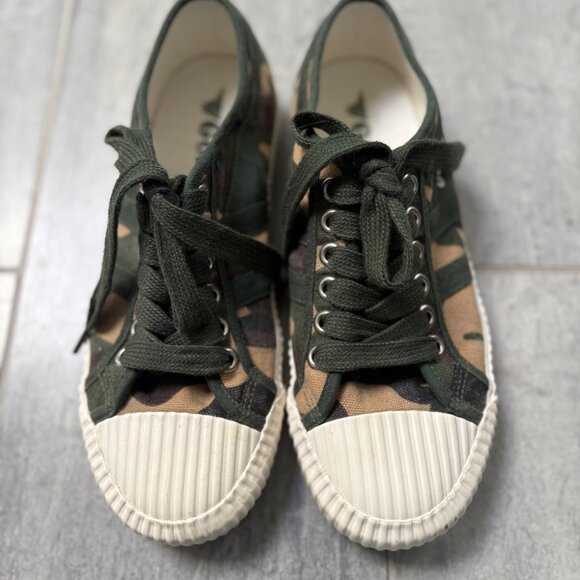 Gola Cadet Low-Top Sneaker CLB007 Classic Lace Up Green Camo Women's Size 9 - Picture 3 of 8